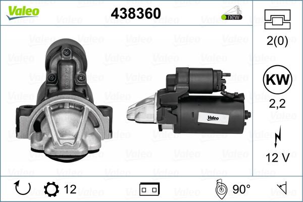 Valeo 438360 - Motorino d'avviamento autozon.pro