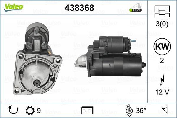 Valeo 438368 - Motorino d'avviamento autozon.pro