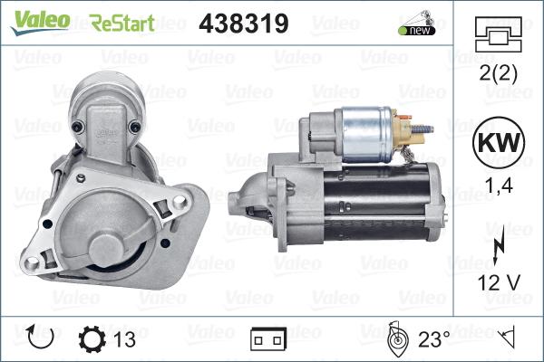 Valeo 438319 - Motorino d'avviamento autozon.pro