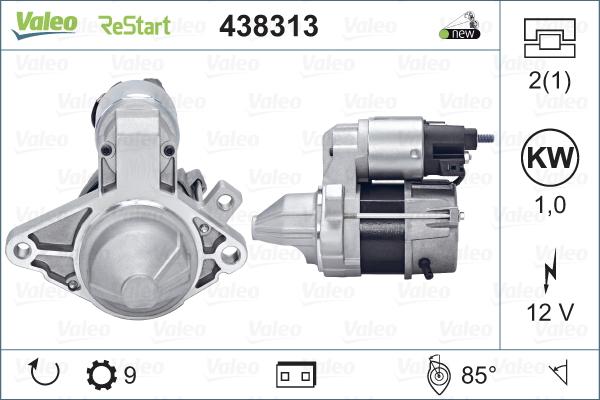 Valeo 438313 - Motorino d'avviamento autozon.pro