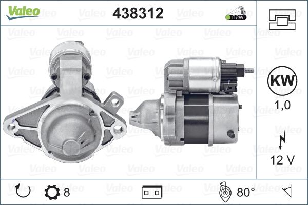 Valeo 438312 - Motorino d'avviamento autozon.pro