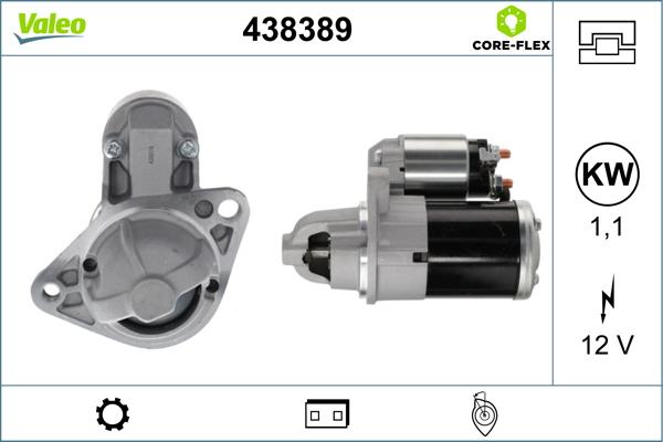 Valeo 438389 - Motorino d'avviamento autozon.pro