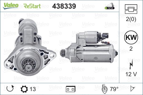 Valeo 438339 - Motorino d'avviamento autozon.pro