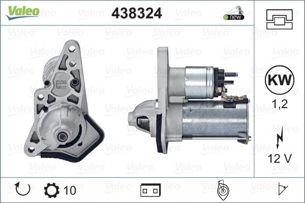 Valeo 438324 - Motorino d'avviamento autozon.pro