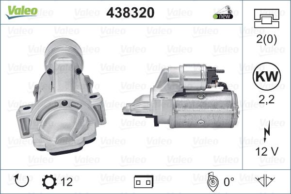 Valeo 438320 - Motorino d'avviamento autozon.pro