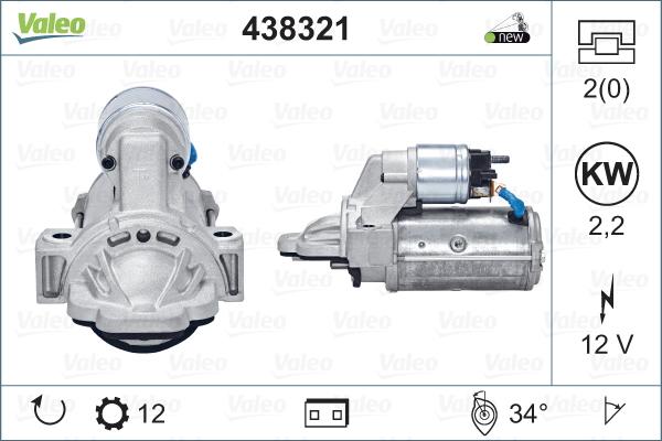 Valeo 438321 - Motorino d'avviamento autozon.pro