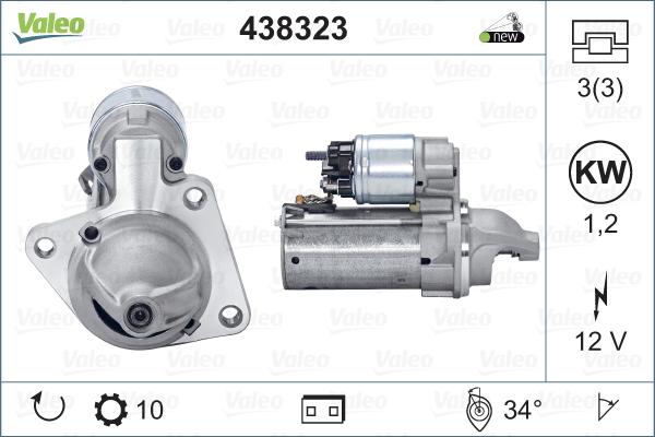 Valeo 438323 - Motorino d'avviamento autozon.pro