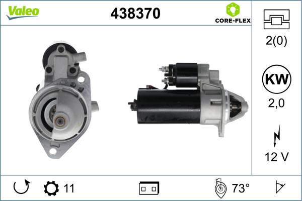 Valeo 438370 - Motorino d'avviamento autozon.pro