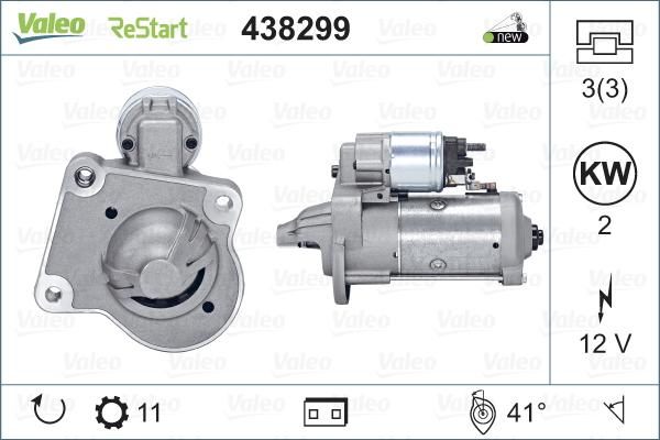 Valeo 438299 - Motorino d'avviamento autozon.pro