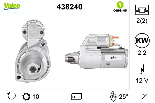 Valeo 438240 - Motorino d'avviamento autozon.pro