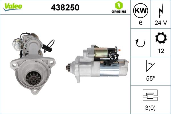 Valeo 438250 - Motorino d'avviamento autozon.pro