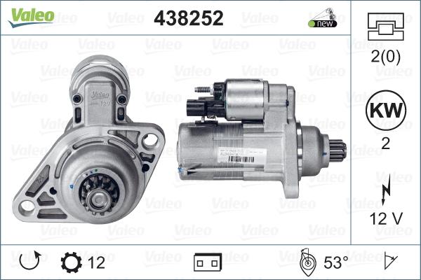 Valeo 438252 - Motorino d'avviamento autozon.pro