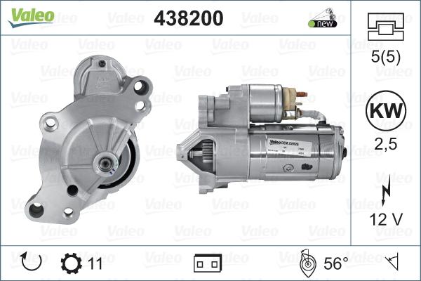 Valeo 438200 - Motorino d'avviamento autozon.pro