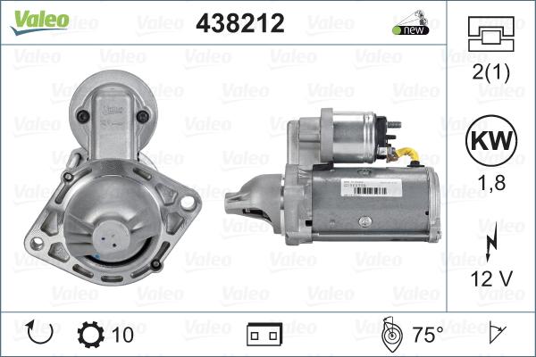 Valeo 438212 - Motorino d'avviamento autozon.pro