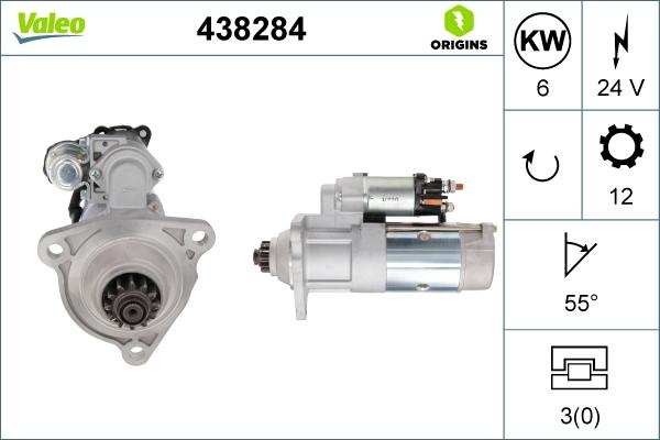 Valeo 438284 - Motorino d'avviamento autozon.pro