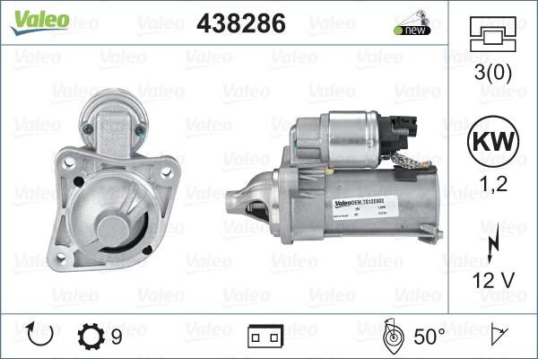 Valeo 438286 - Motorino d'avviamento autozon.pro