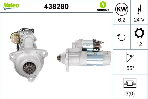 Valeo 438280 - Motorino d'avviamento autozon.pro