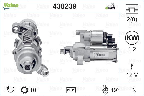 Valeo 438239 - Motorino d'avviamento autozon.pro