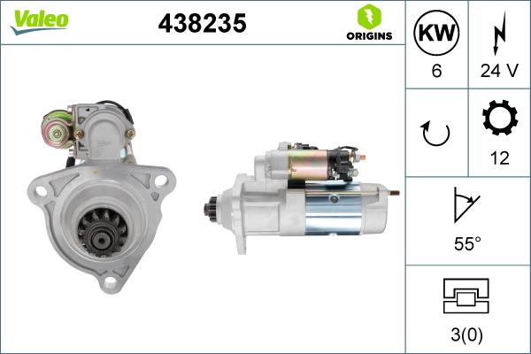 Valeo 438 235 - Motorino d'avviamento autozon.pro