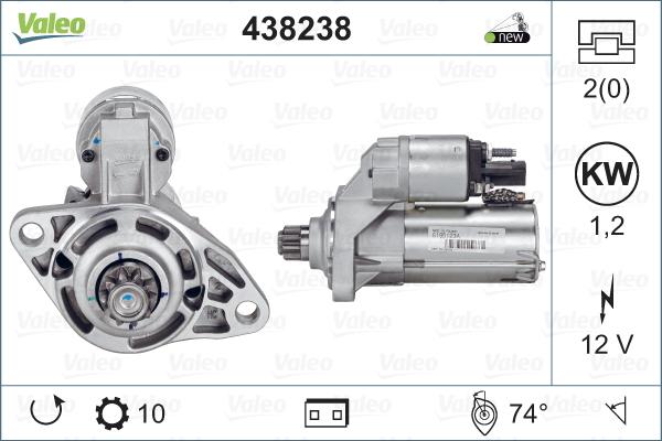 Valeo 438238 - Motorino d'avviamento autozon.pro