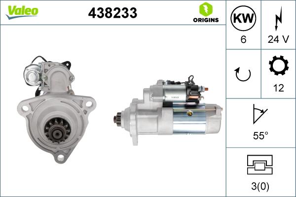 Valeo 438233 - Motorino d'avviamento autozon.pro