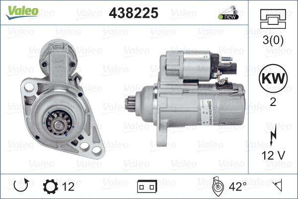 Valeo 438225 - Motorino d'avviamento autozon.pro