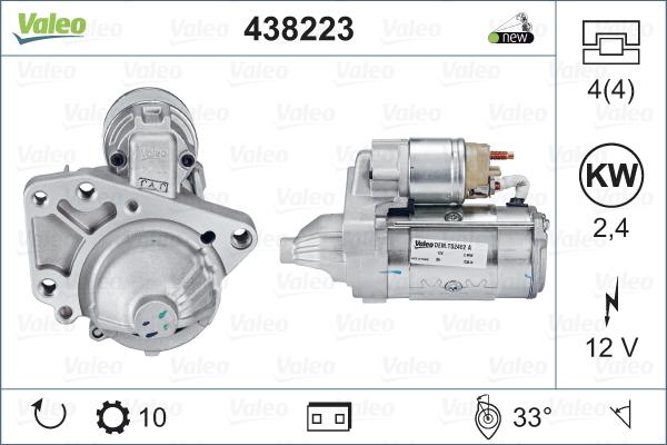 Valeo 438223 - Motorino d'avviamento autozon.pro