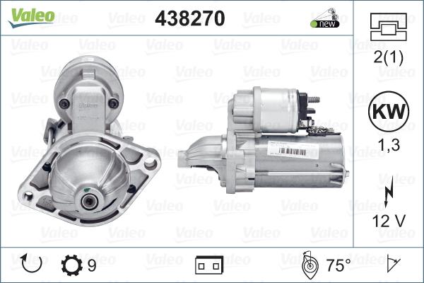 Valeo 438270 - Motorino d'avviamento autozon.pro