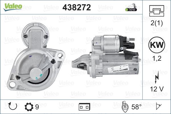 Valeo 438272 - Motorino d'avviamento autozon.pro