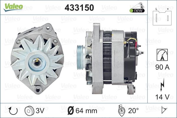 Valeo 433150 - Alternatore autozon.pro