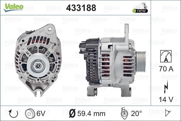 Valeo 433188 - Alternatore autozon.pro