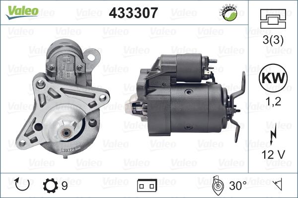 Valeo 433307 - Motorino d'avviamento autozon.pro