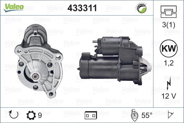 Valeo 433311 - Motorino d'avviamento autozon.pro