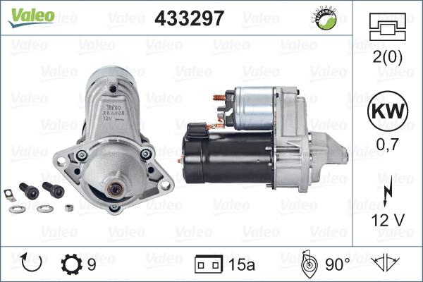 Valeo 433297 - Motorino d'avviamento autozon.pro