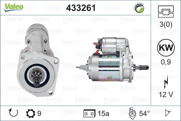 Valeo 433261 - Motorino d'avviamento autozon.pro