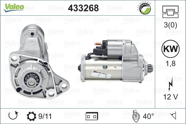 Valeo 433268 - Motorino d'avviamento autozon.pro