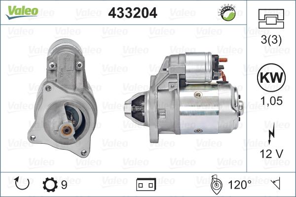 Valeo 433204 - Motorino d'avviamento autozon.pro