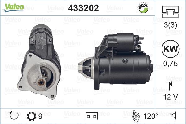 Valeo 433202 - Motorino d'avviamento autozon.pro