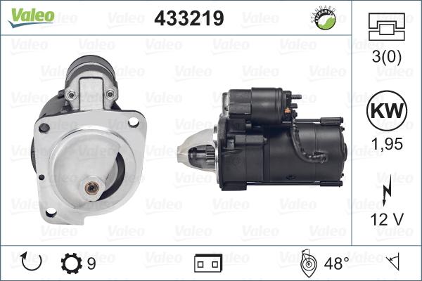 Valeo 433219 - Motorino d'avviamento autozon.pro