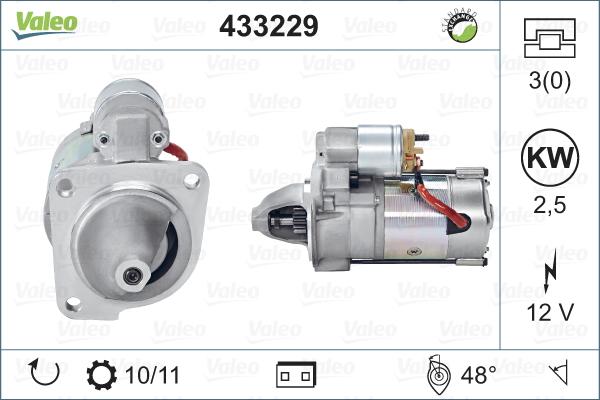 Valeo 433229 - Motorino d'avviamento autozon.pro