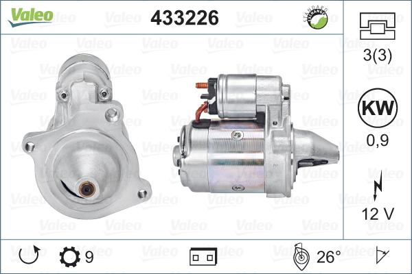 Valeo 433226 - Motorino d'avviamento autozon.pro