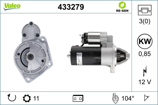 Valeo 433279 - Motorino d'avviamento autozon.pro