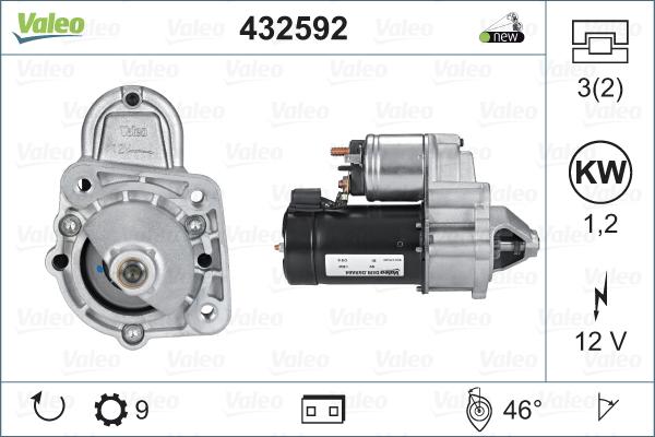 Valeo 432592 - Motorino d'avviamento autozon.pro