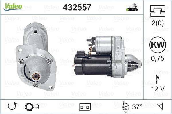 Valeo 432557 - Motorino d'avviamento autozon.pro