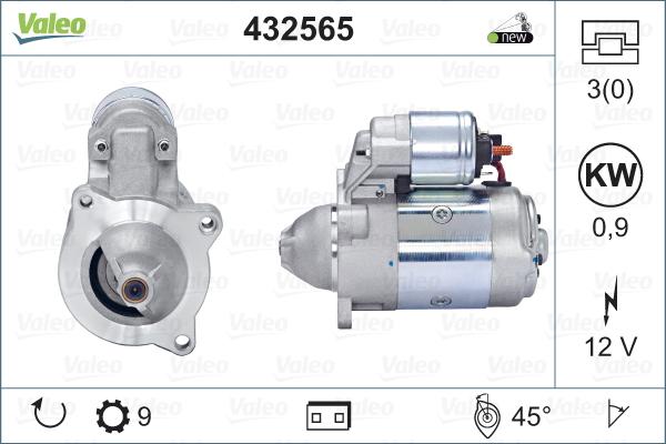 Valeo 432565 - Motorino d'avviamento autozon.pro