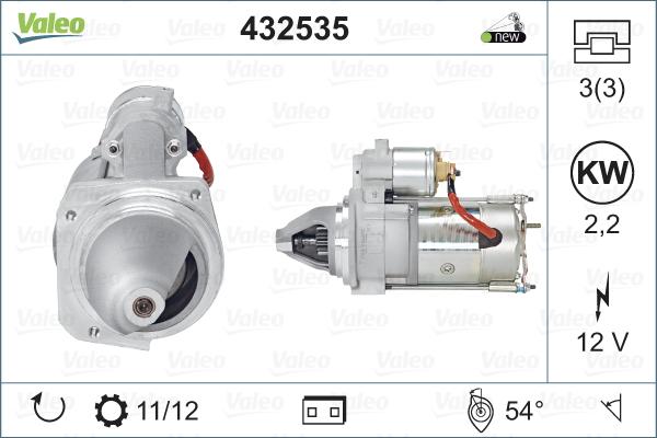 Valeo 432535 - Motorino d'avviamento autozon.pro