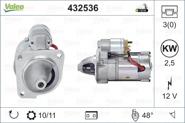 Valeo 432536 - Motorino d'avviamento autozon.pro