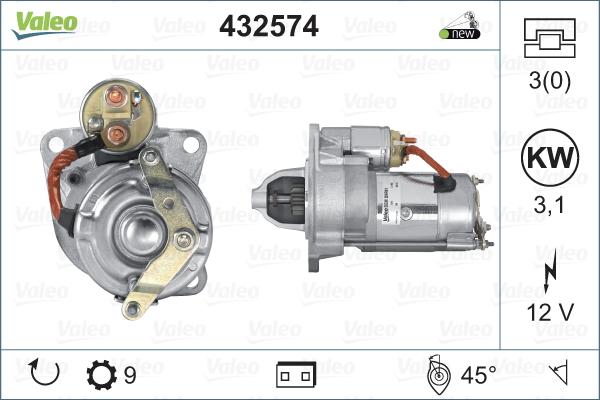 Valeo 432574 - Motorino d'avviamento autozon.pro