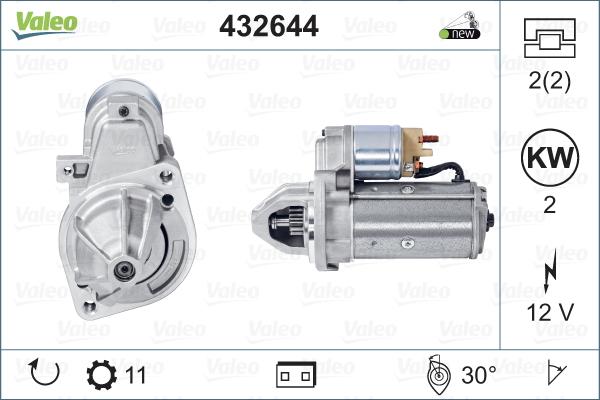 Valeo 432644 - Motorino d'avviamento autozon.pro