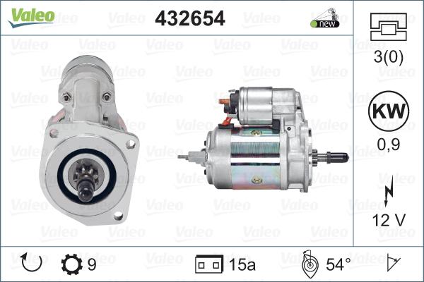 Valeo 432654 - Motorino d'avviamento autozon.pro